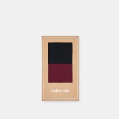 2 PACK SOLID TIGHTS CHERRY BLACK