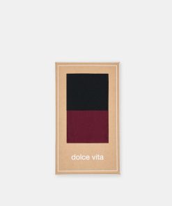 2 PACK SOLID TIGHTS CHERRY BLACK