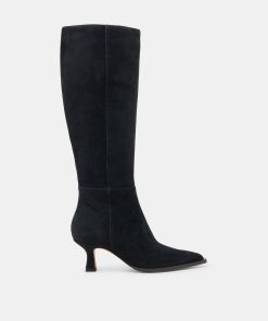 AUGGIE WIDE CALF BOOTS ONYX SUEDE