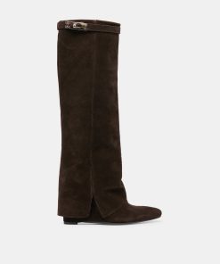 AGGY BOOTS DK BROWN SUEDE