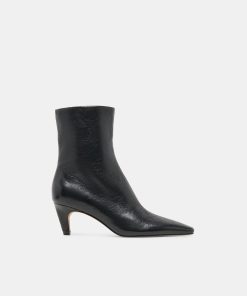 KARLIE BOOTIES BLACK LEATHER