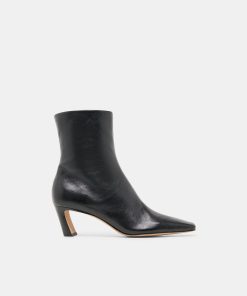 NESLY BOOTIES BLACK LEATHER