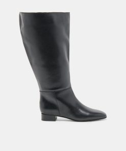 TYWIN EXTRA WIDE CALF BOOTS BLACK LEATHER
