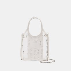 SYLVENE PEARL CROSSBODY WHITE MESH