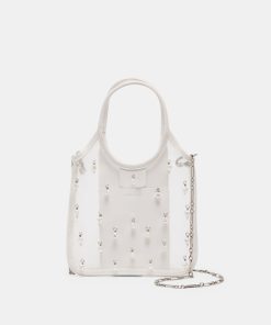 SYLVENE PEARL CROSSBODY WHITE MESH