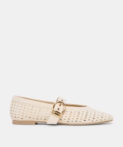 MIKEL BALLET FLATS CREME PERFORATED SUEDE