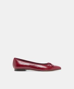 CELIO BALLET FLATS GARNET LEATHER