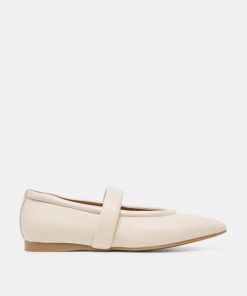FERA BALLET FLATS OFF WHITE LEATHER