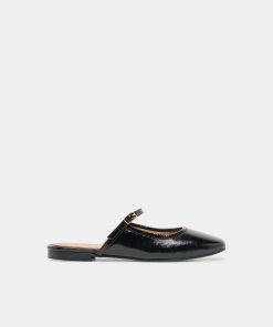 ELIO FLATS BLACK LEATHER
