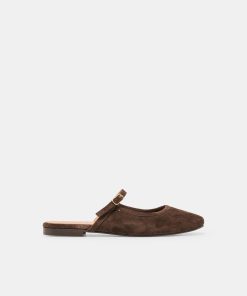 ELIO FLATS DK BROWN SUEDE