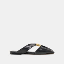 FRANEY FLATS BLACK LEATHER