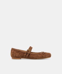 GIBSEN BALLET FLATS COCOA SUEDE