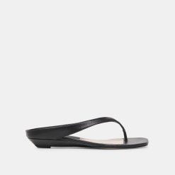 GIZEL SANDALS BLACK LEATHER