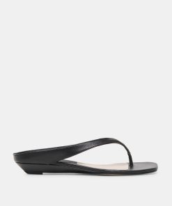 GIZEL SANDALS BLACK LEATHER