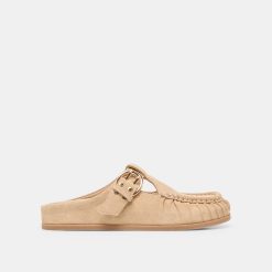 JEANNE FLATS CAMEL SUEDE
