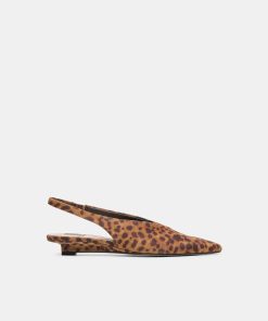 LEEROY FLATS DK LEOPARD PRINTED SUEDE