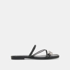 LYNDEE BEAD SANDALS BLACK STELLA