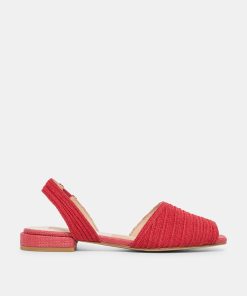 MARZY SANDALS RED RAFFIA
