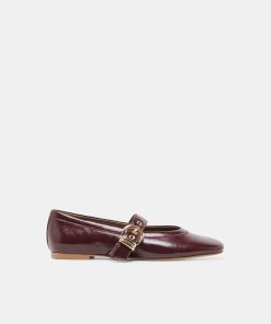 MIKEL BALLET FLATS PLUM LEATHER