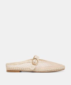 MILIE FLATS ECRU WOVEN MESH