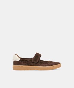 NANET SNEAKERS DK BROWN PERFORATED SUEDE