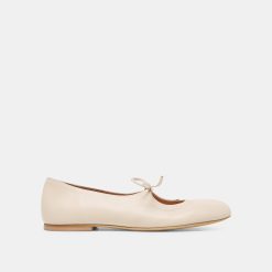 PAZEY BALLET FLATS BONE LEATHER