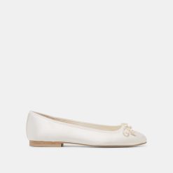 RITLA BALLET FLATS WHITE SATIN