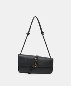 ALICE SHOULDER BAG BLACK LEATHER