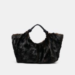 LILEE TOTE ESPRESSO FAUX FUR