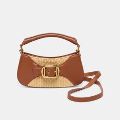 NUALA RAFFIA HANDBAG SADDLE STELLA