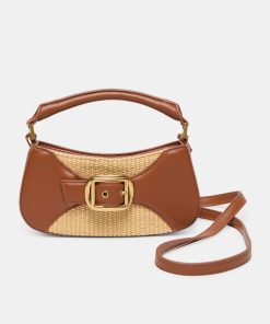 NUALA RAFFIA HANDBAG SADDLE STELLA