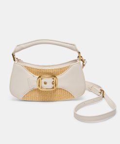 NUALA RAFFIA HANDBAG WHITE STELLA