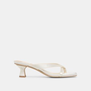 BREVEL WIDE HEELS TRUE WHITE SATIN