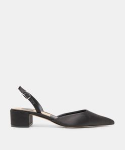 CAREL HEELS ONYX SATIN