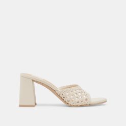 MARGOE HEELS CREME WOVEN STELLA