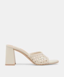 MARGOE HEELS CREME WOVEN STELLA