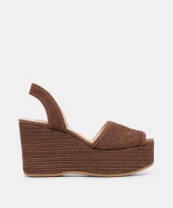 AKERA WEDGES COCOA RAFFIA