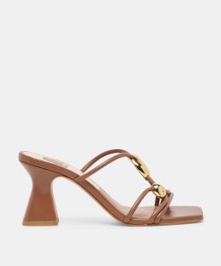ALAYNA HEELS COGNAC LEATHER