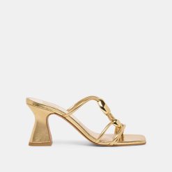 ALAYNA HEELS GOLD LEATHER