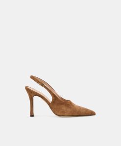 ALINNA HEELS BROWN SUEDE