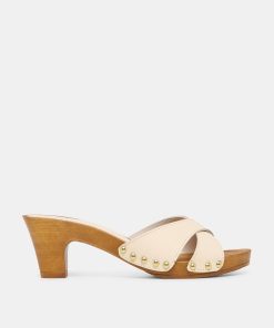 AVERIE HEELS BONE LEATHER
