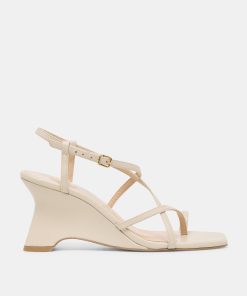 AYLEE WEDGES CREAM LEATHER