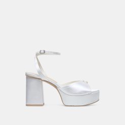 BRYLA HEELS WHITE SATIN