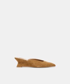 CAMY MULES COGNAC SUEDE