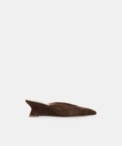 CAMY MULES DK BROWN SUEDE