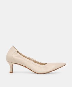 CELTIN HEELS OFF WHITE LEATHER