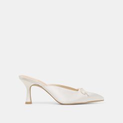 CLEO HIGH HEELS OFF WHITE SATIN