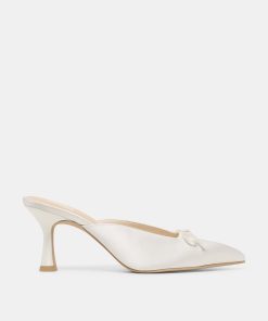 CLEO HIGH HEELS OFF WHITE SATIN