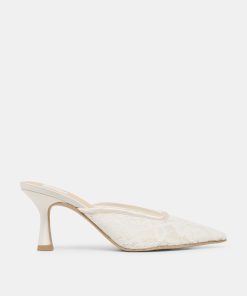 CLEO HIGH HEELS TRUE WHITE LACE