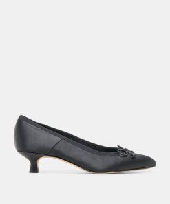 DAWSEN HEELS ONYX SATIN